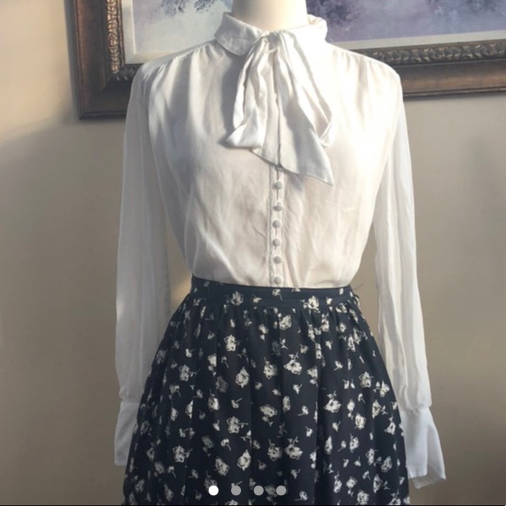 Elegant button up white blouse